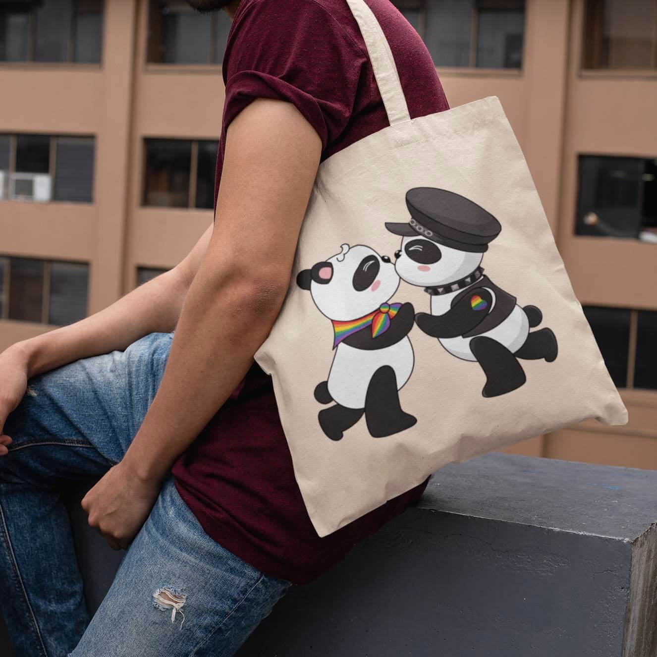 Gay Pride Panda LGBTQ Tote