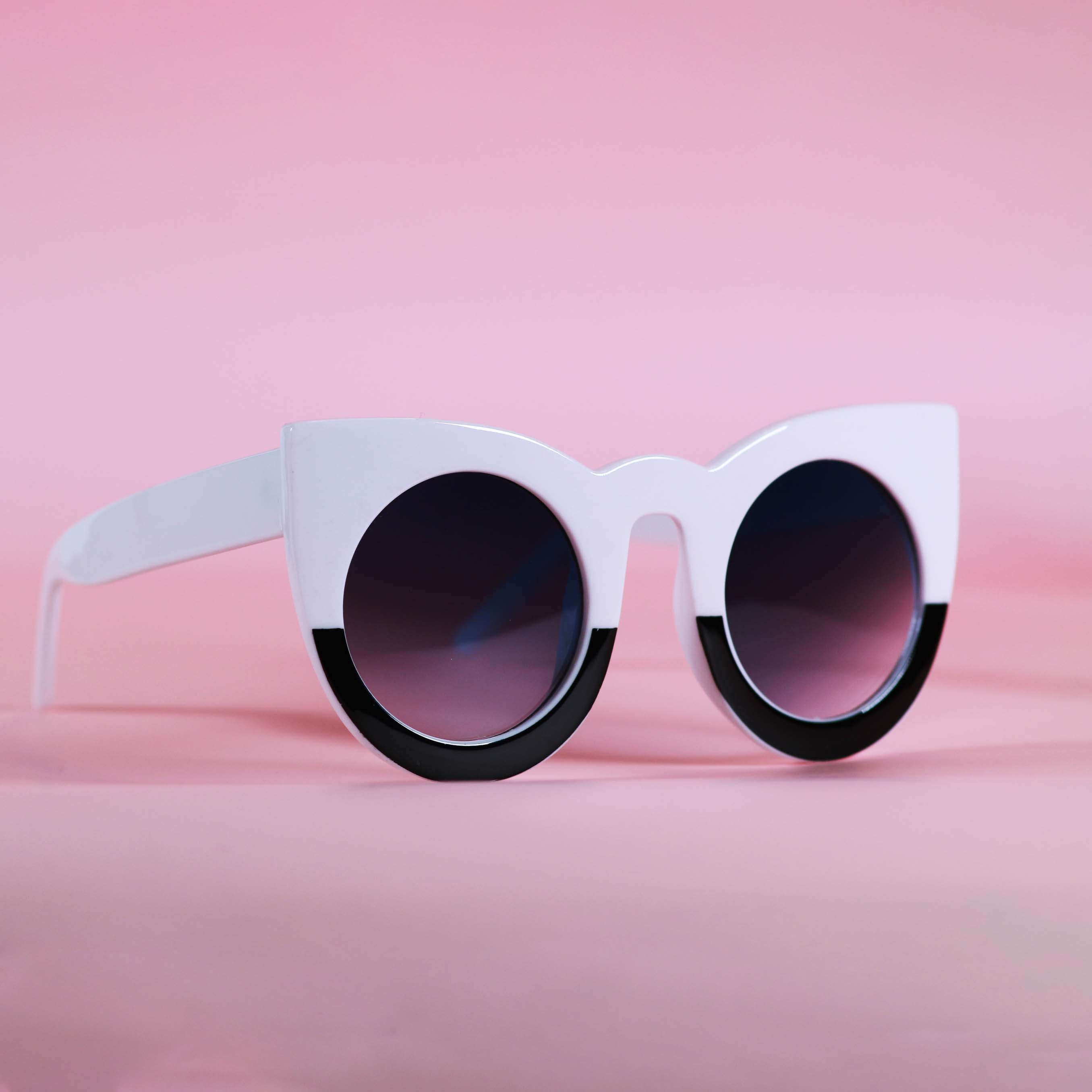 Monochromatic Cat Eye Colorblock Sunglasses