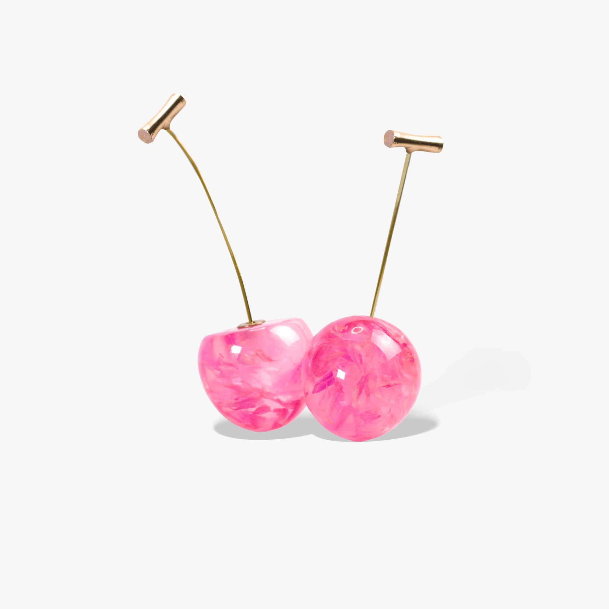 Pink Red Cherry Bomb Earrings for Women