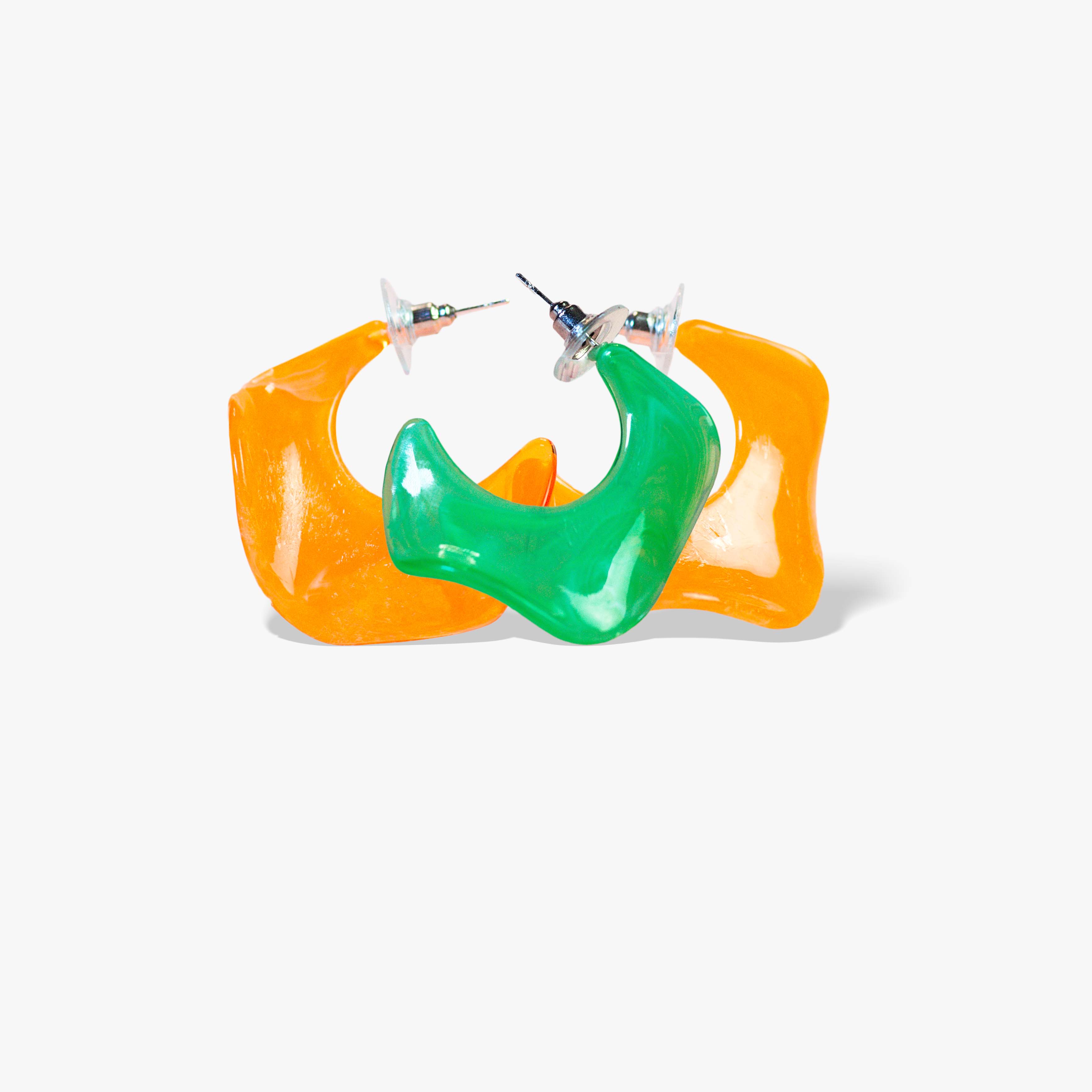 Abstract Square Lucite Earrings