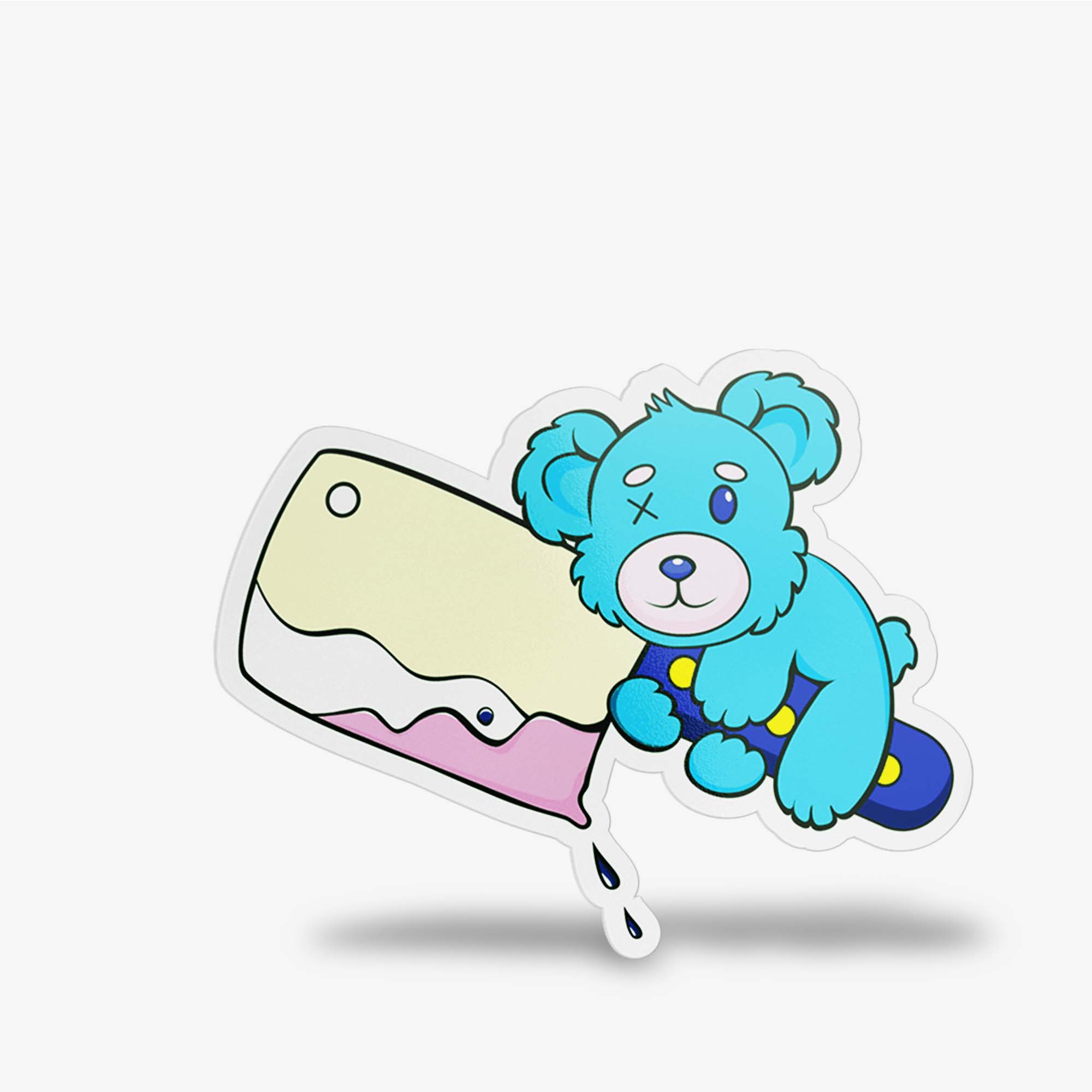 Stabby Teddy Bear Sticker