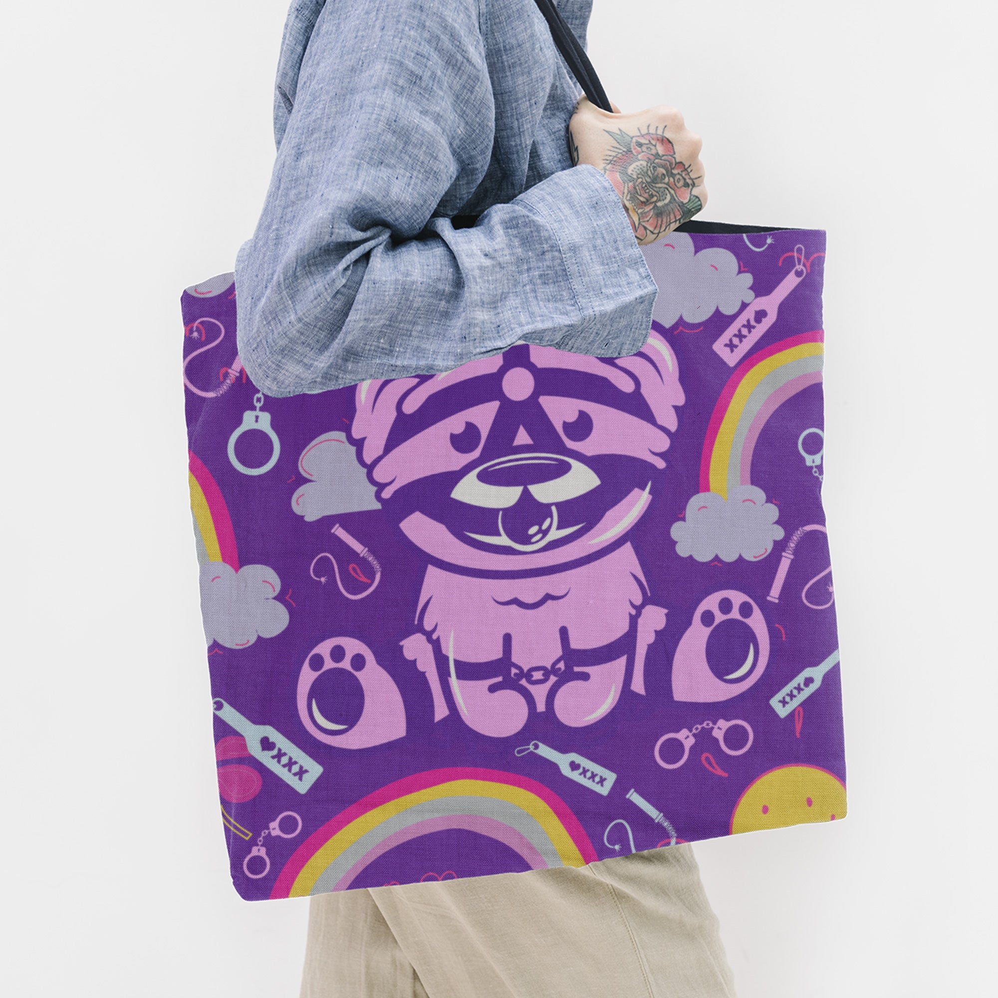 Kinky Bear BDSM Unisex Canvas Tote Bag