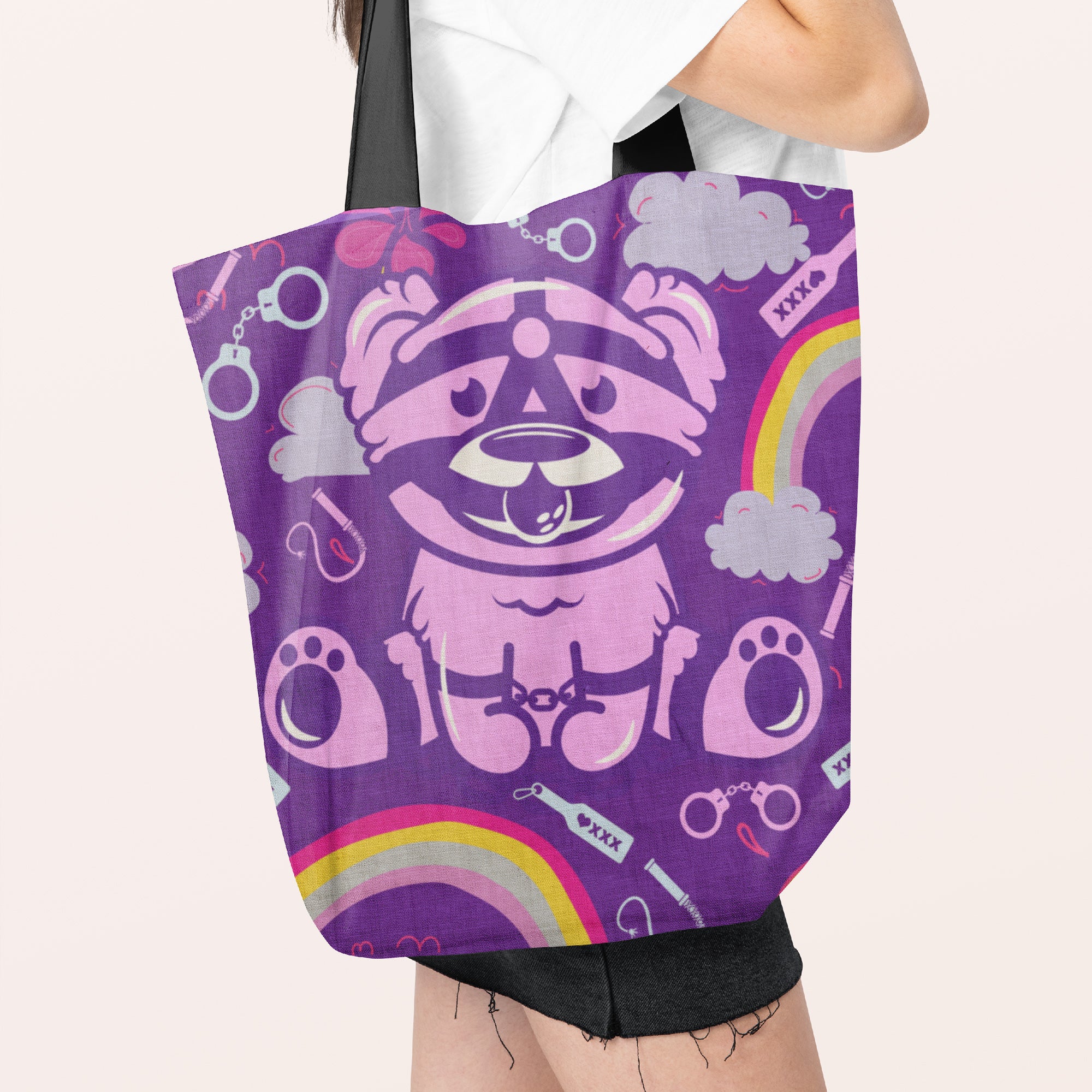 Kinky Bear BDSM Unisex Canvas Tote Bag