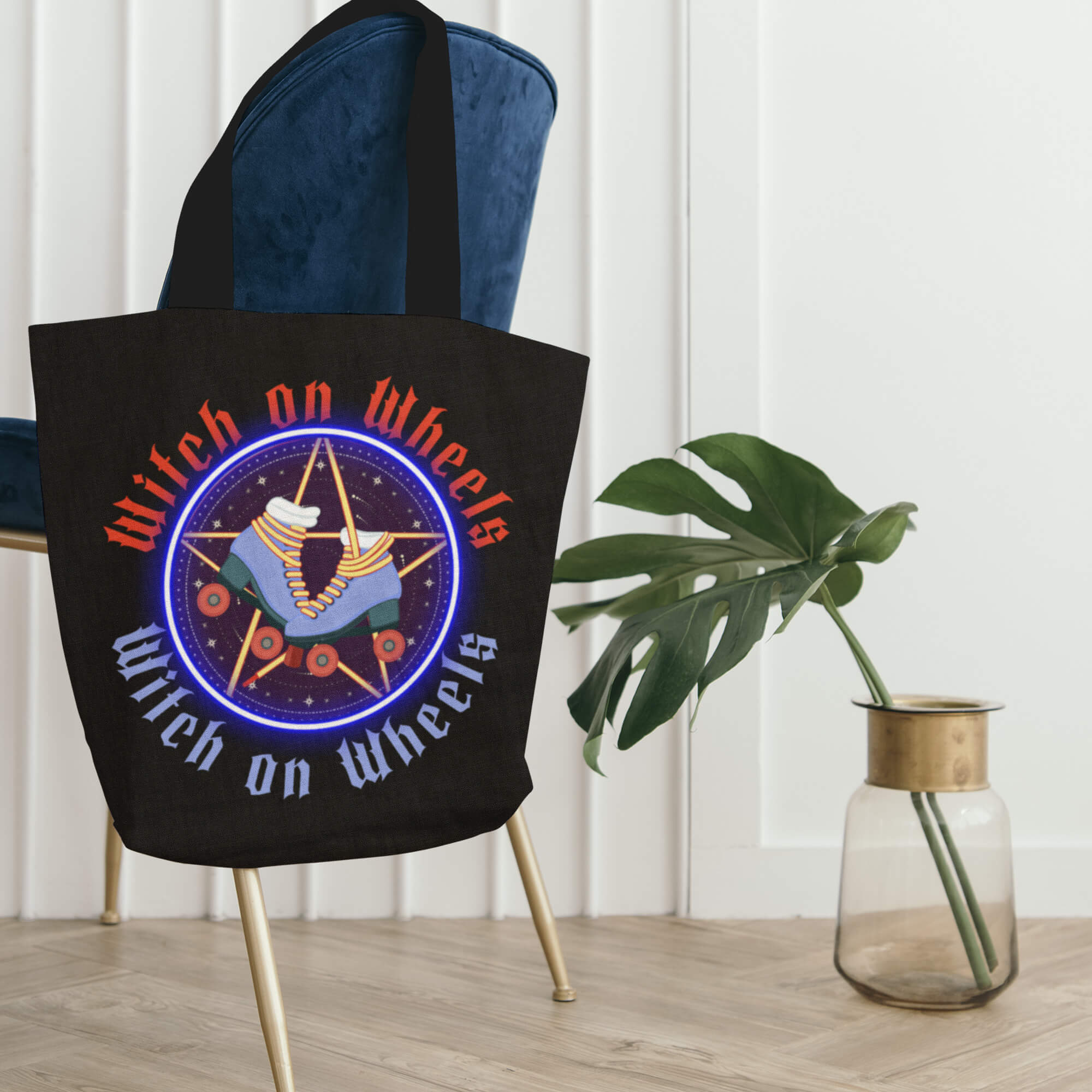 Witches on Wheels Roller Skate Tote Bag