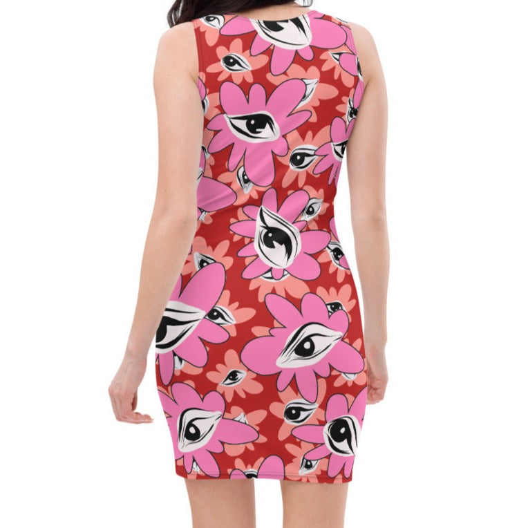 Floral Mad-Eyed Bodycon Dress