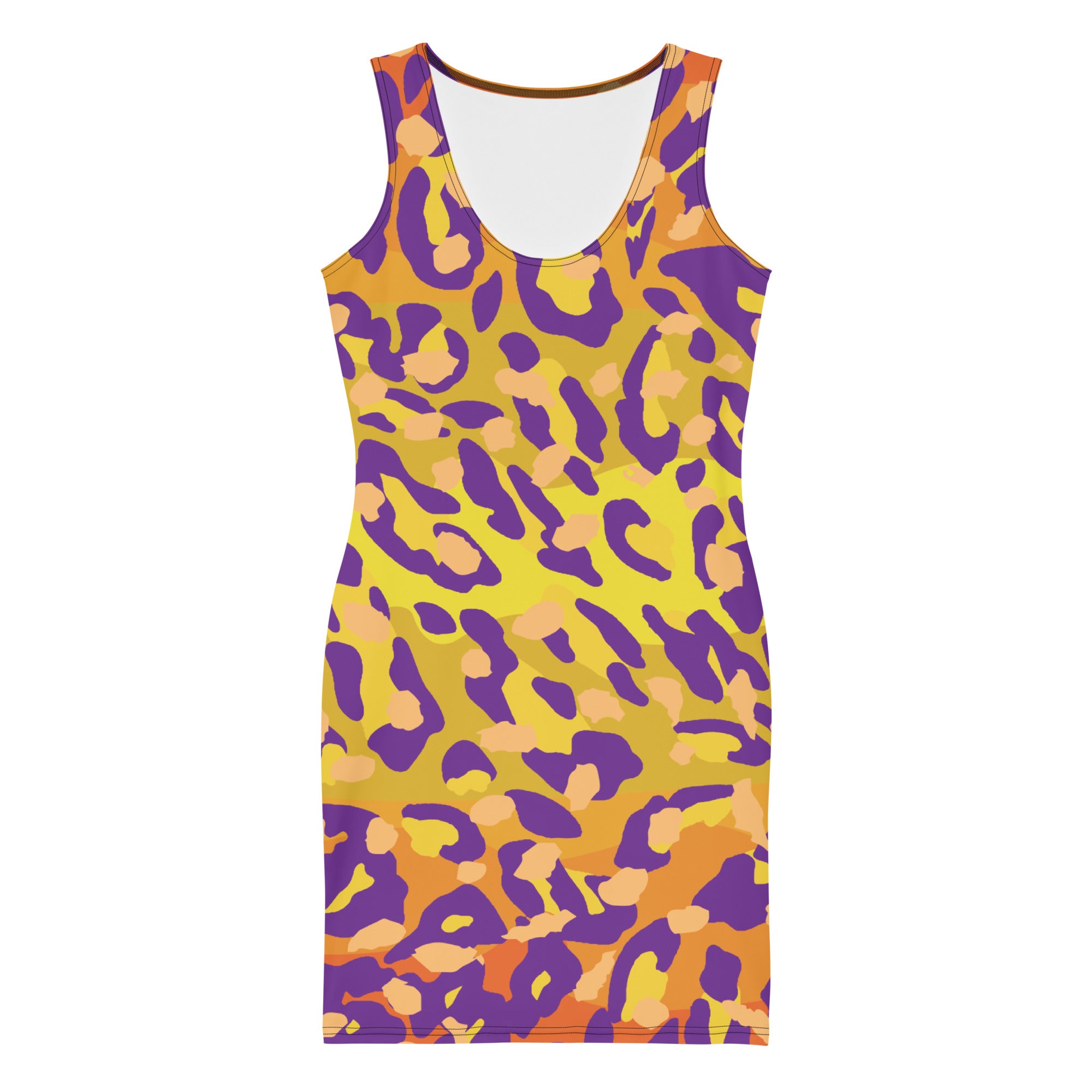 Ombre Leopard Bodycon Dress in Sunrise