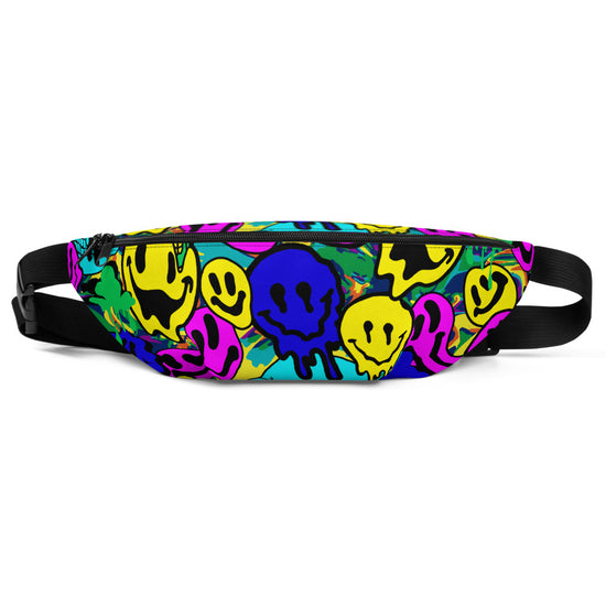 Melted Neon Smiley Fanny Pack