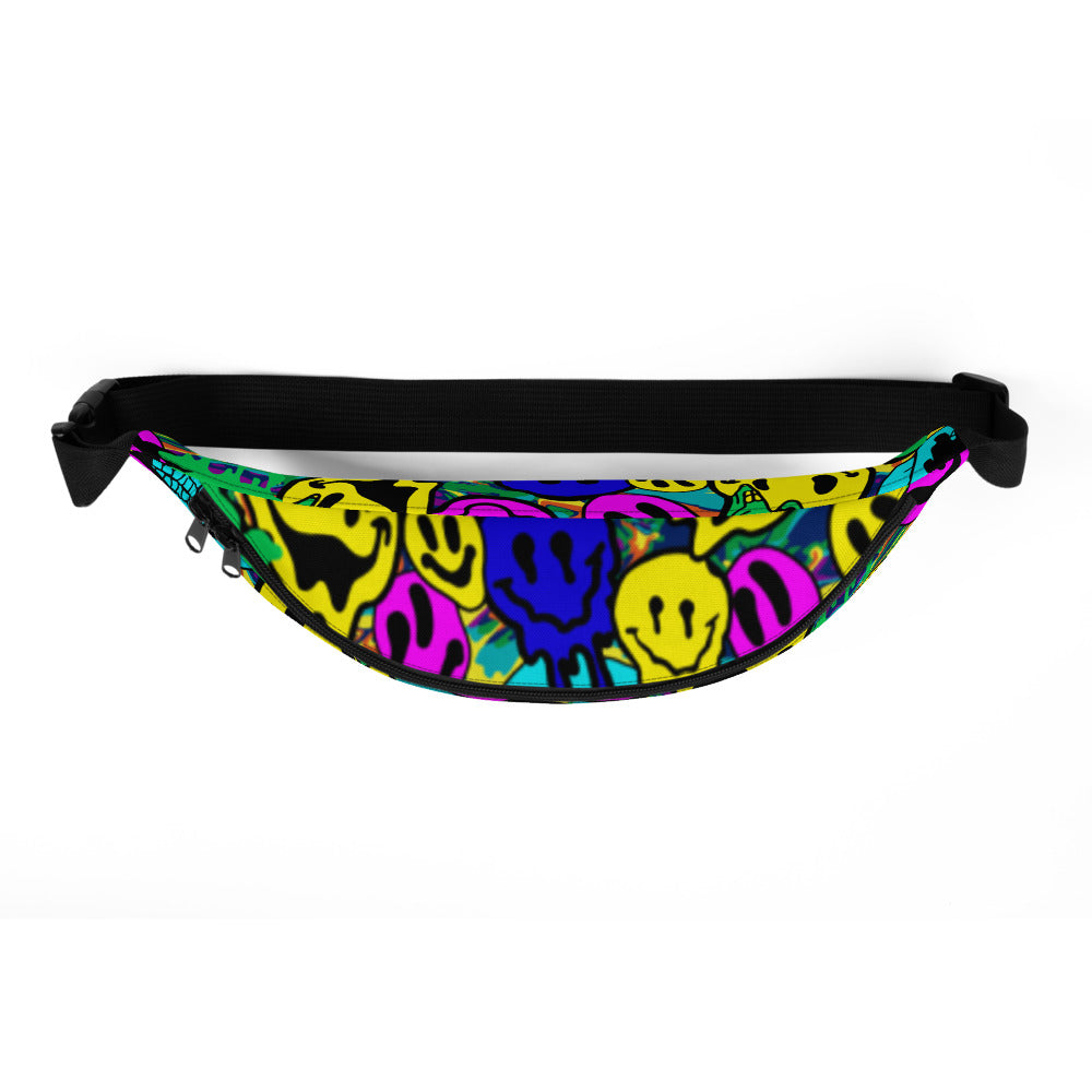 Melted Neon Smiley Fanny Pack