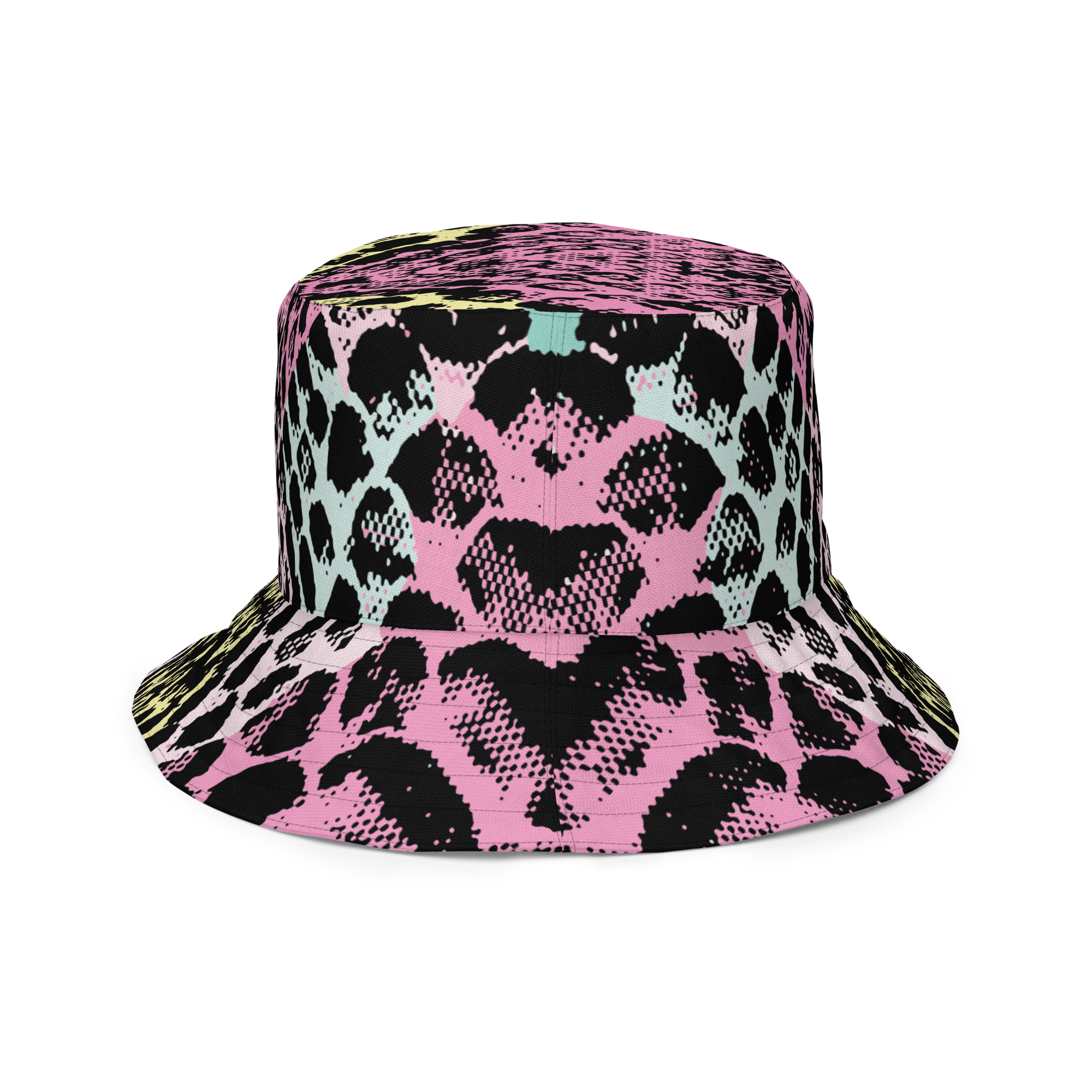 Double-Faced Snakeskin Reversible Bucket Hat