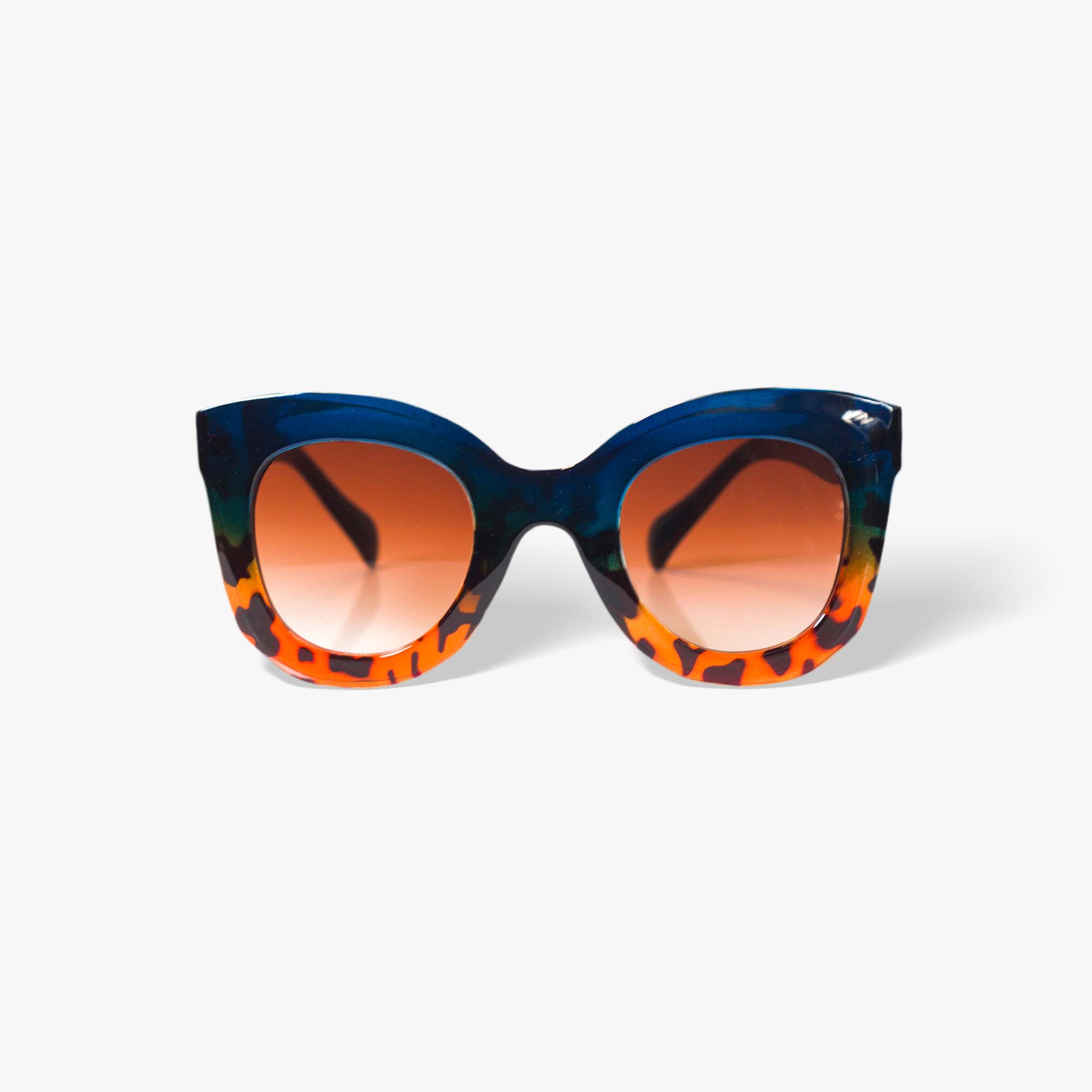 True Blue Leopard Print Sunglasses