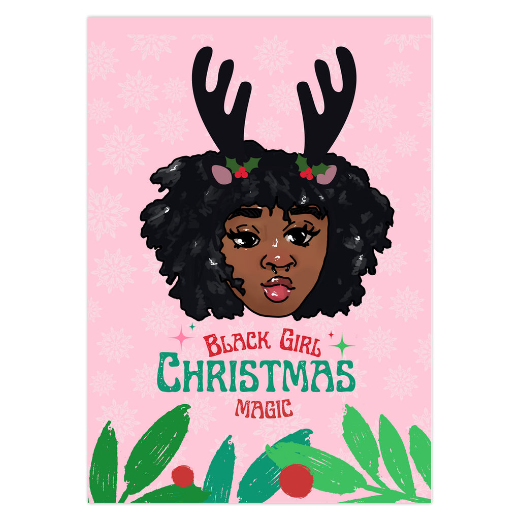 Black Girl Christmas Card