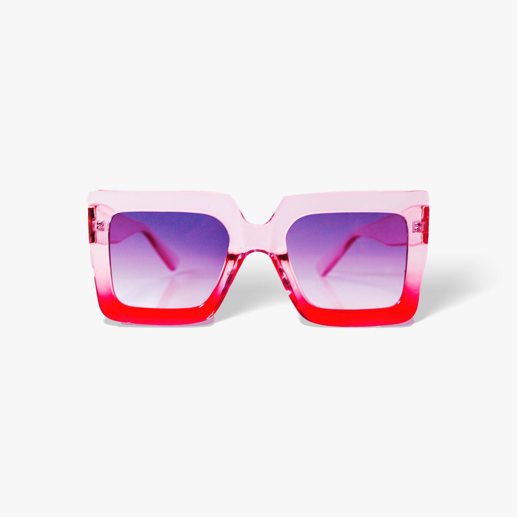 Candy Red Color Block Sunglasses