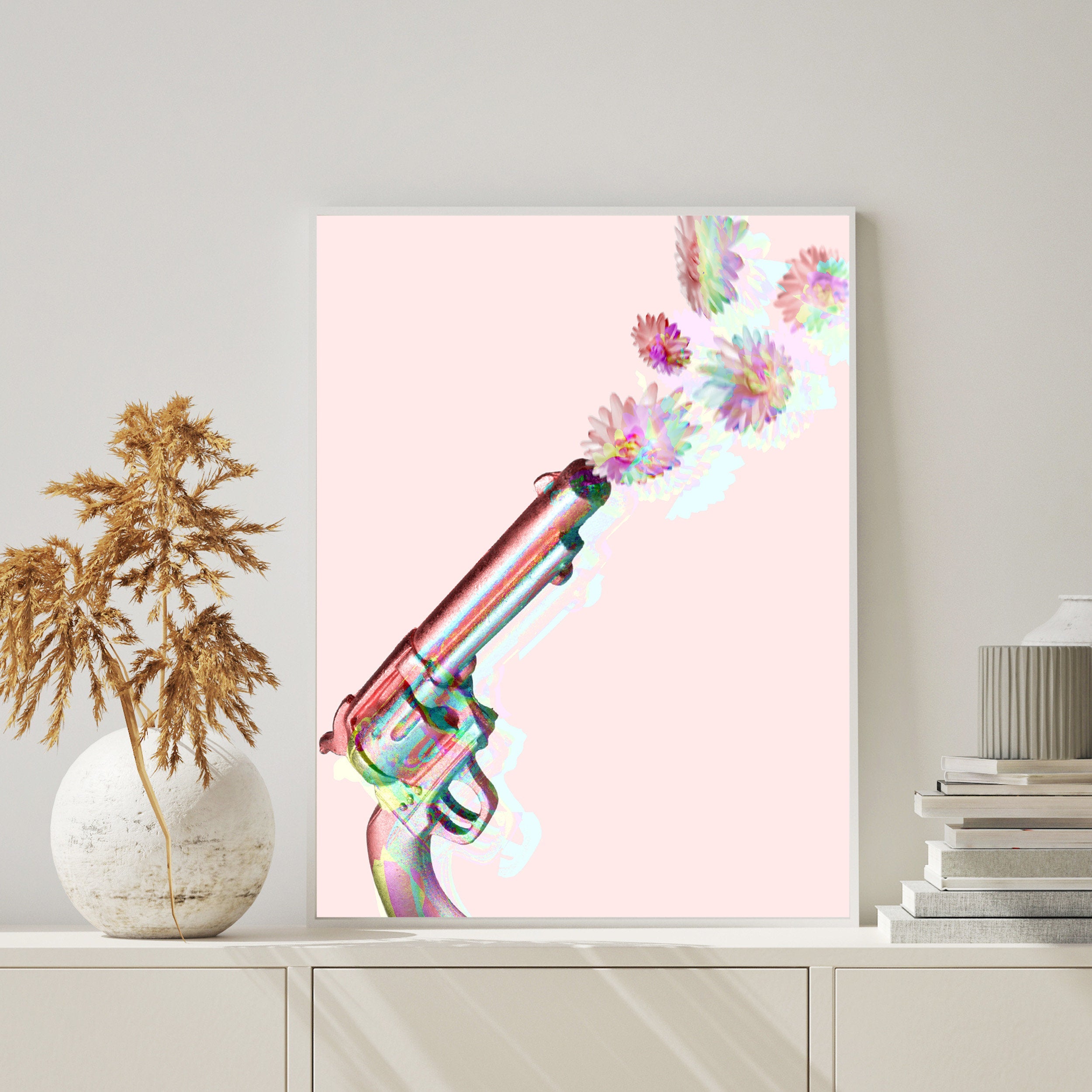 Shooting Daisies Art Print - Multi