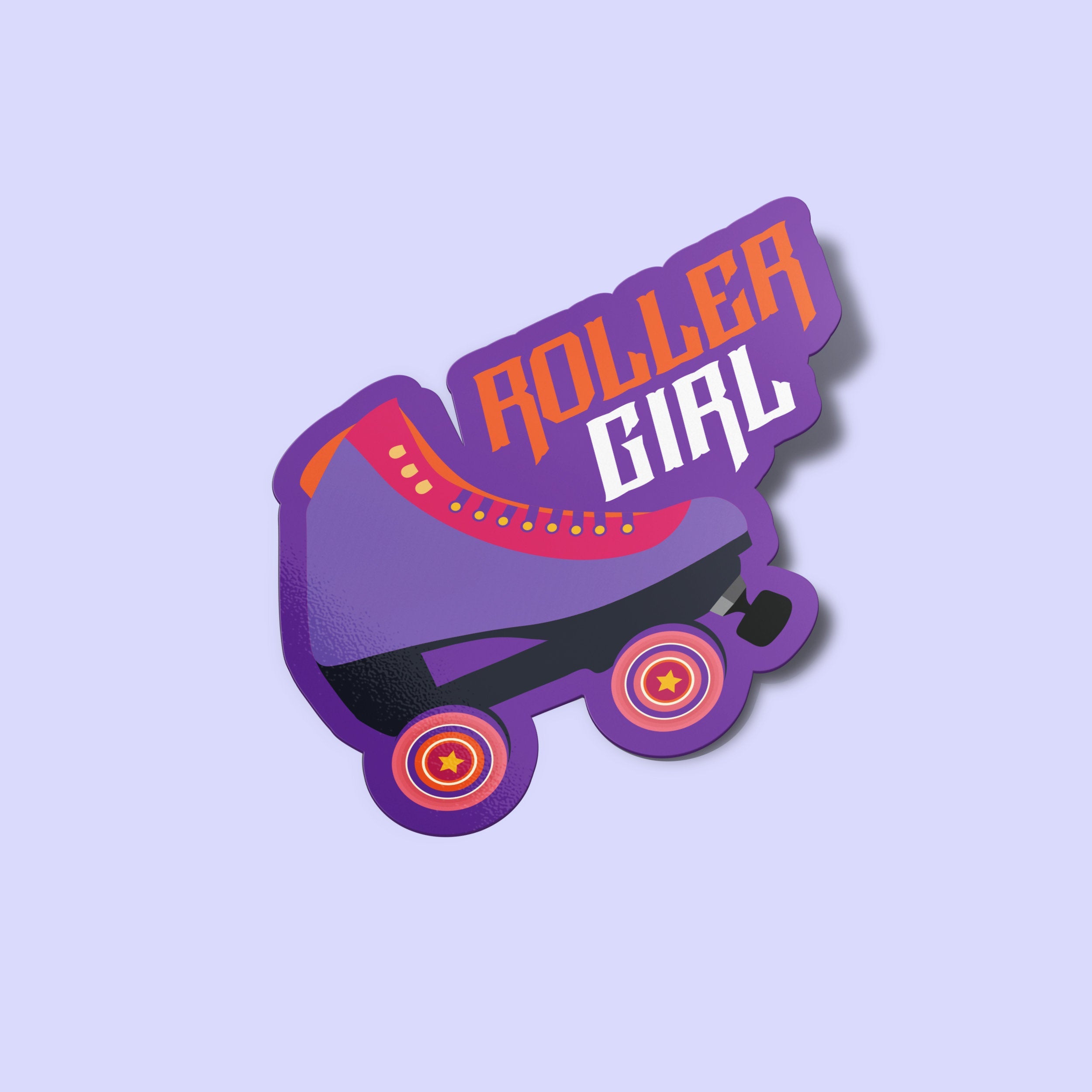 Roller Girl Premium Vinyl Sticker, Roller Skating Hydroflask Sticker, Laptop Decal