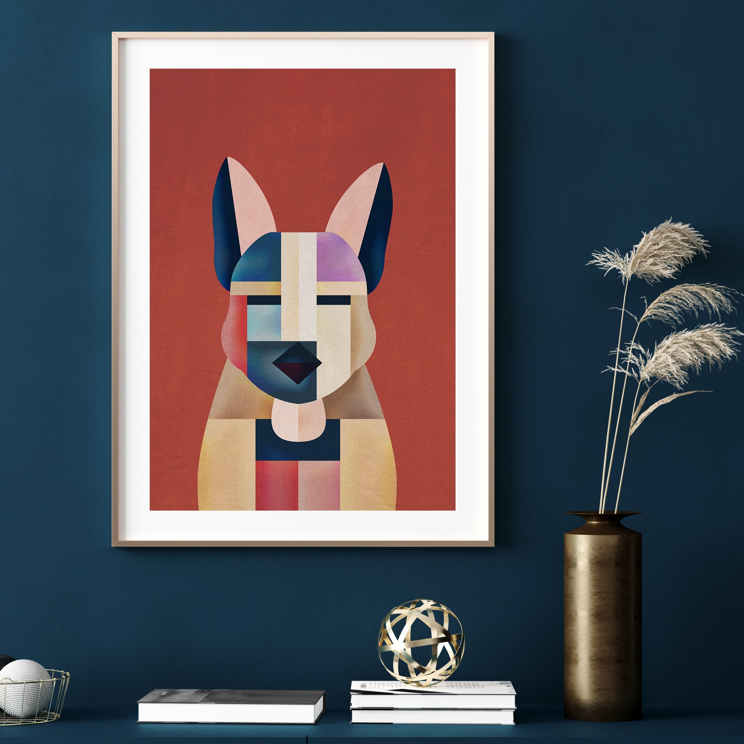 Abstract German Shepherd Dog Art Print