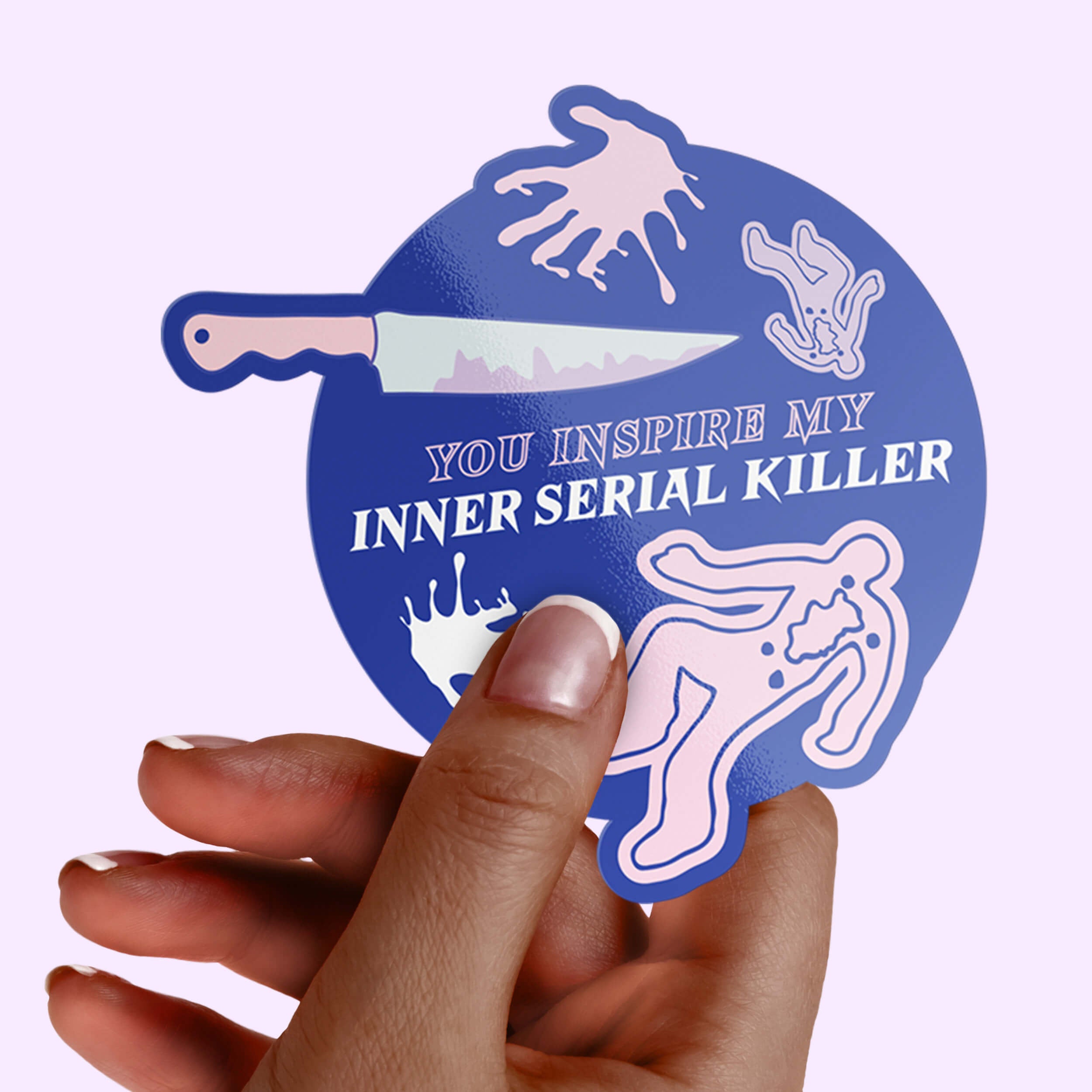Serial Killer Sticker, True Crime Junkie Water Bottle Sticker, Gifts Anti-Social People, Dark Comedy Gifts