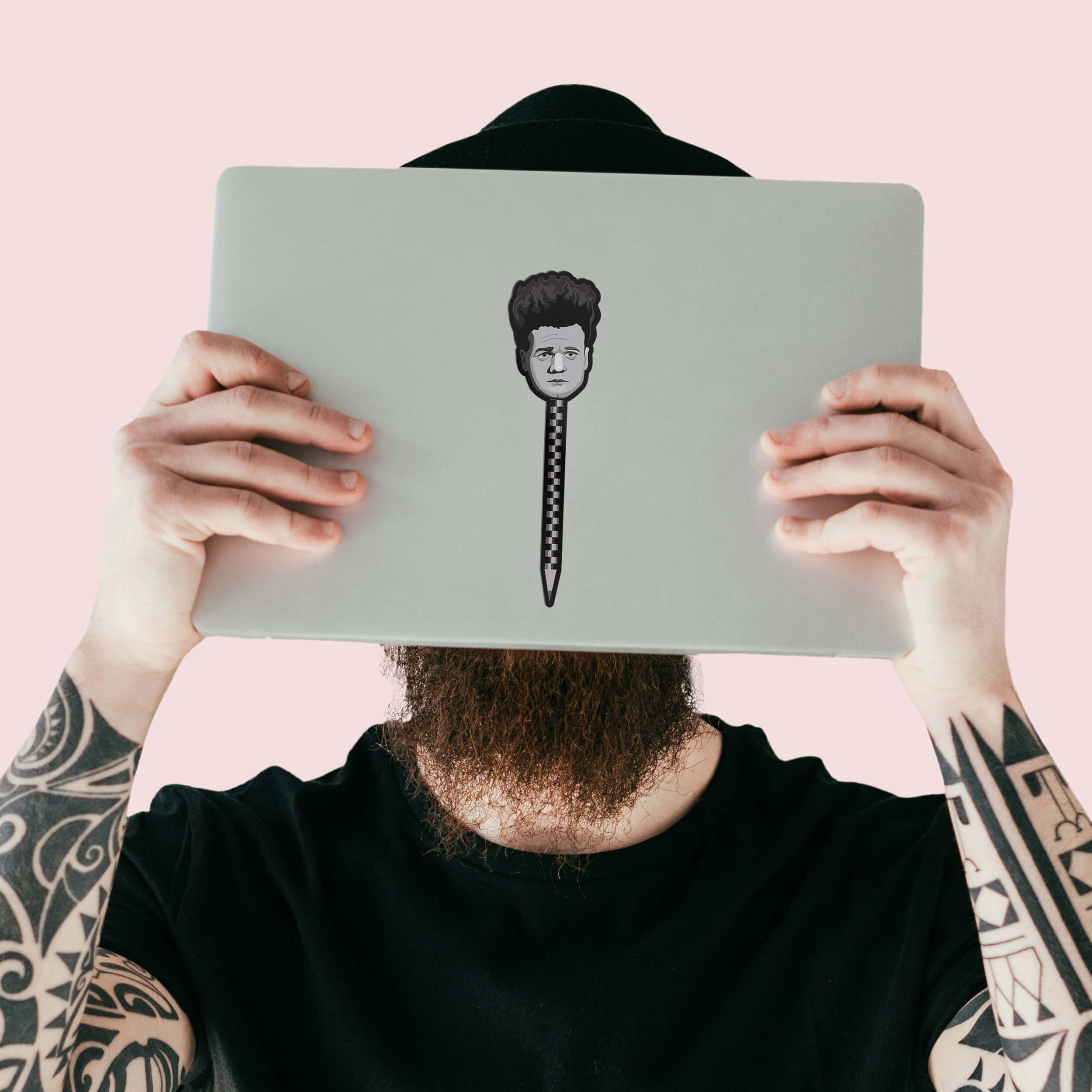 Eraserhead Premium Vinyl Sticker, David Lynch Inspired Laptop Decal, Horror Film Stickers, Goth Gifts