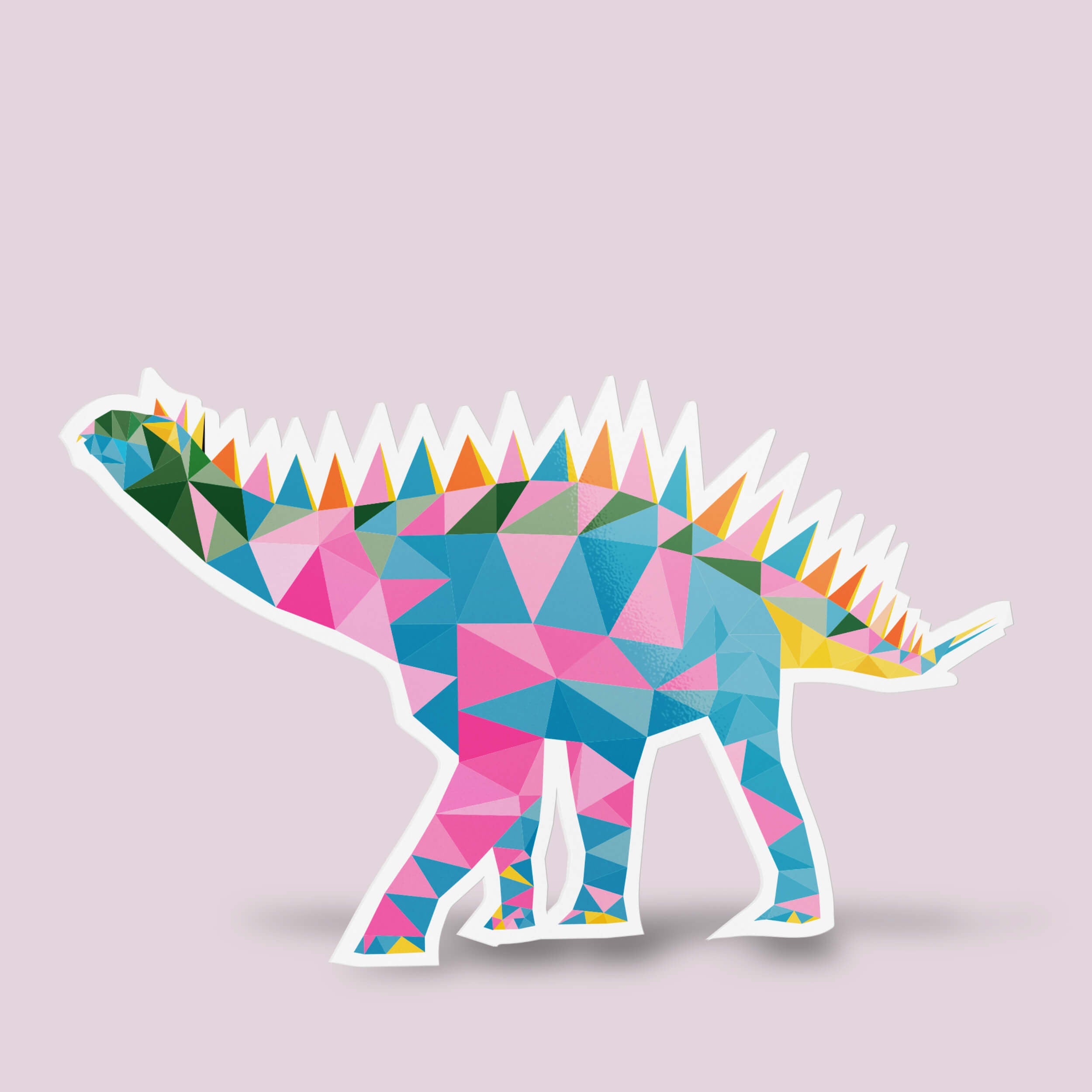 Dinosaur Stegosaurus Premium Vinyl Sticker, Jumbo Water Bottle Dino Sticker, Dinosaur Party Favors,  Jurassic Laptop Decal