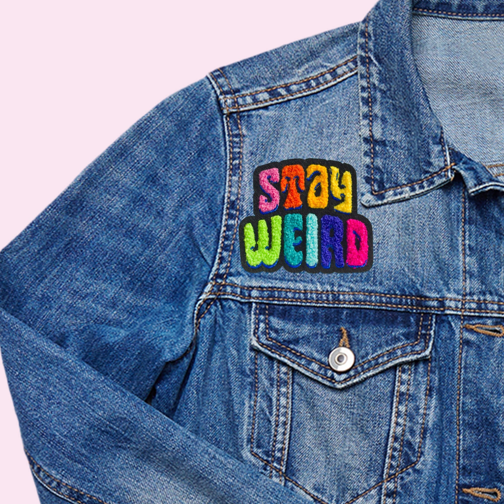 Stay Weird Vintage Chenille Sew-On Patch