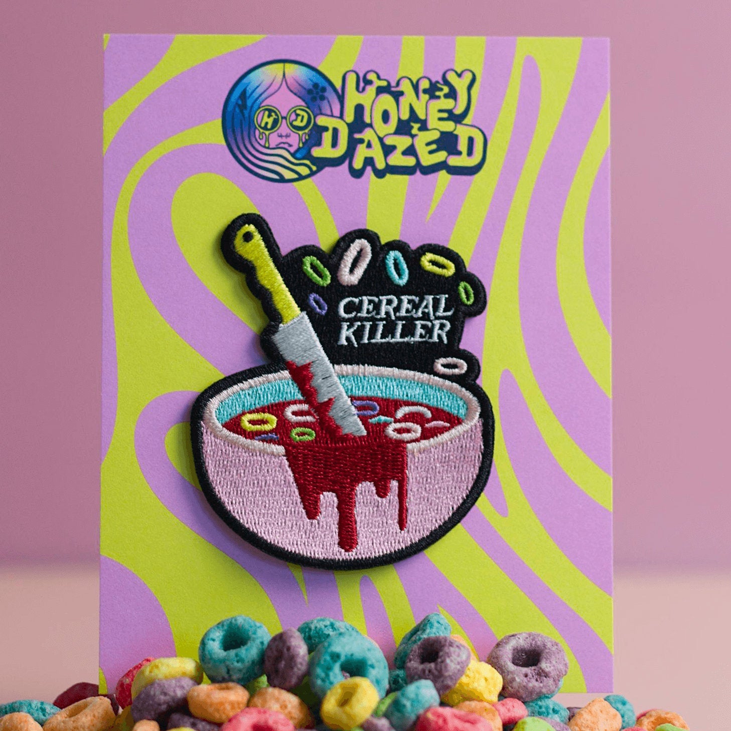 Metallic Cereal  Killer Iron-On Patch
