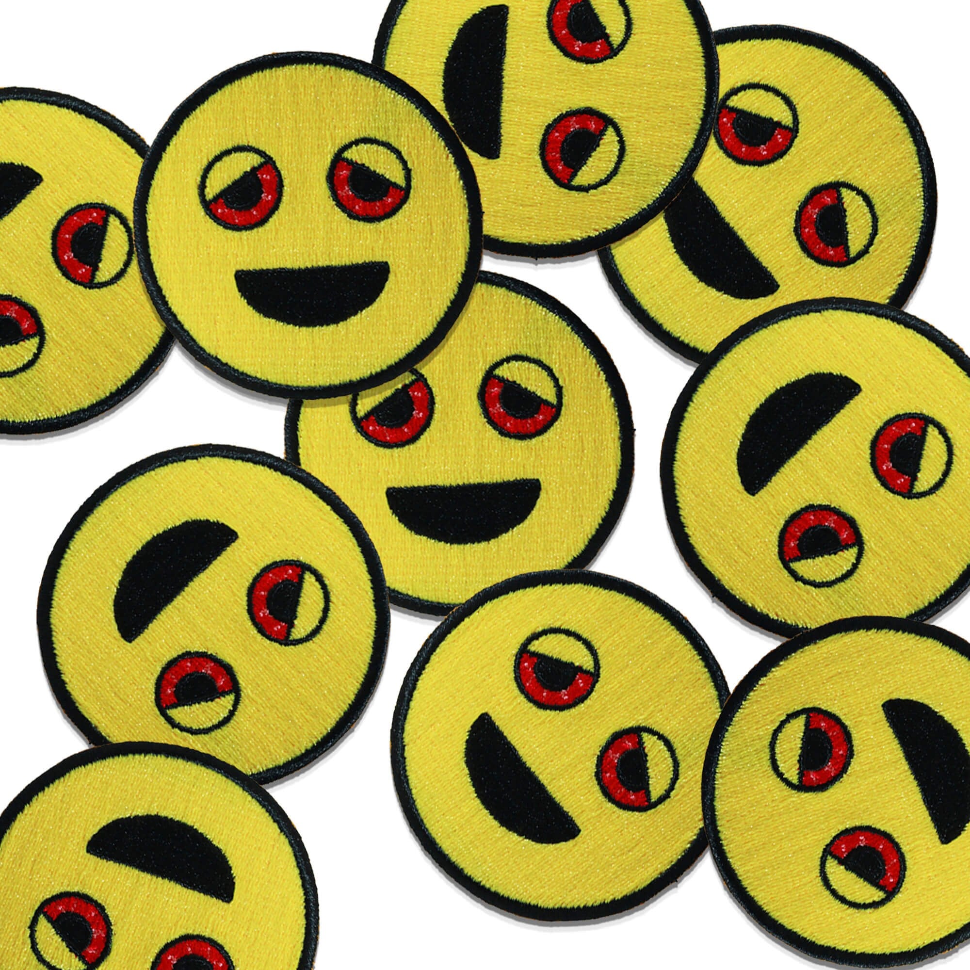 Dazed Emoji Patch for Jackets, Large Stoner Patch, Stoner Weed Gifts, Backpack Patch